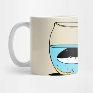 A shark in a fishbowl Mug